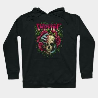 bullet for my valentine - skull on roses Hoodie